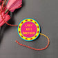 Indianvibez Lazy No 1 Brother Metal Rakhi with Fridge Magnet - Kids Rakhi - Swadesiicart