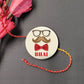 Indianvibez Moustache Bhai Metal Rakhi with Fridge Magnet - Kids Rakhi - Swadesiicart