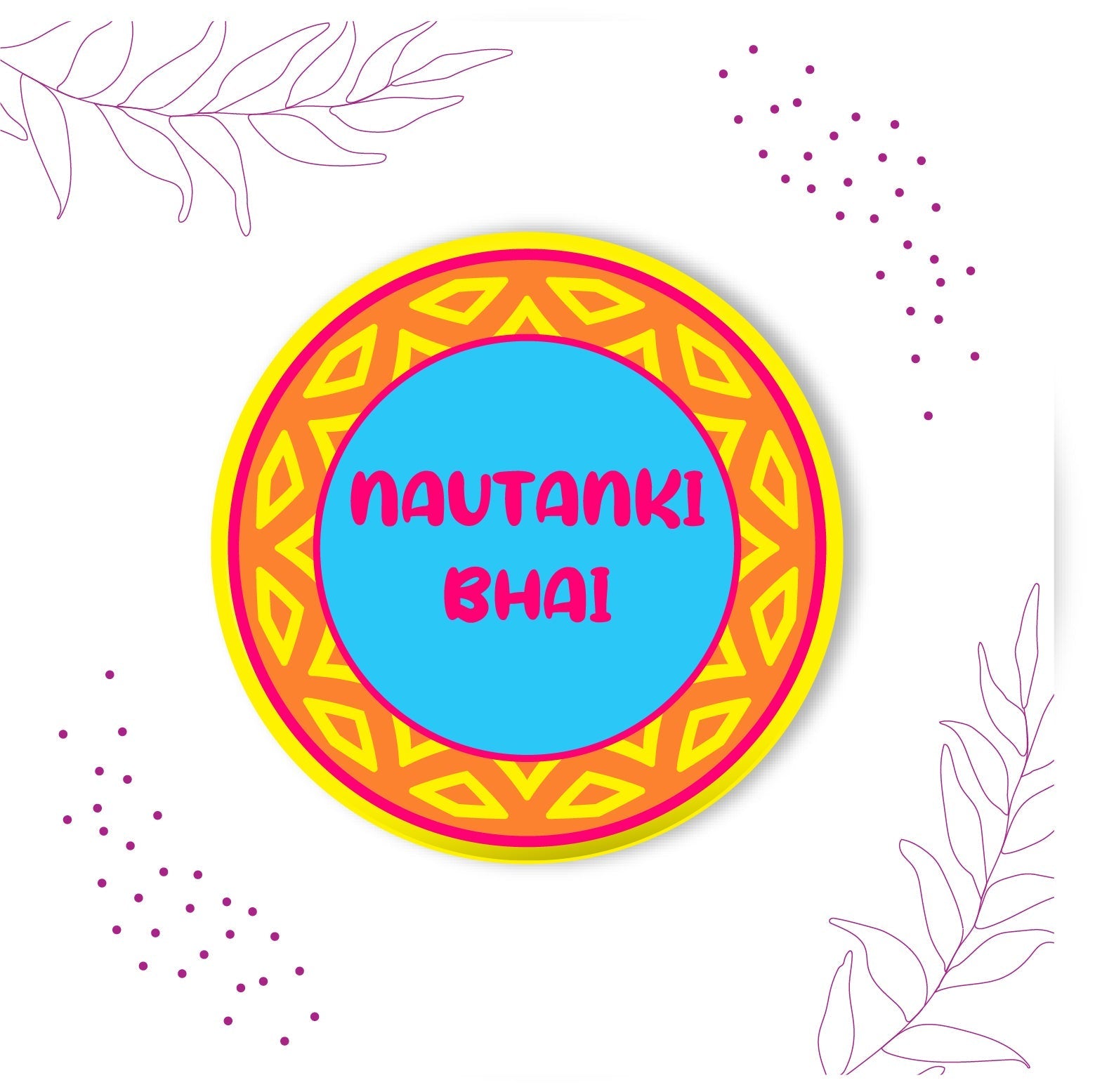 Indianvibez Nautanki Bhai Metal Rakhi with Fridge Magnet - Kids Rakhi - Swadesiicart