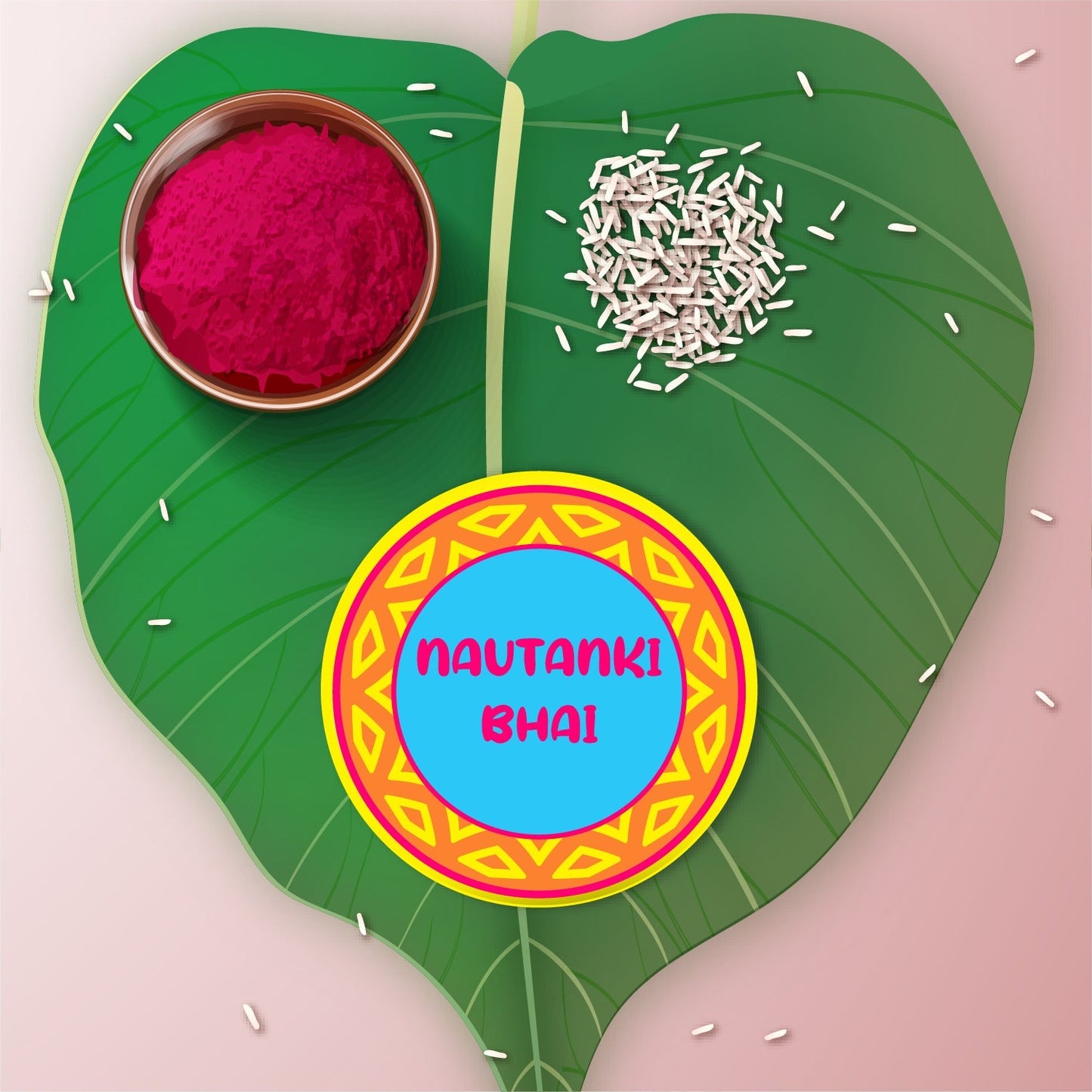 Indianvibez Nautanki Bhai Metal Rakhi with Fridge Magnet - Kids Rakhi - Swadesiicart