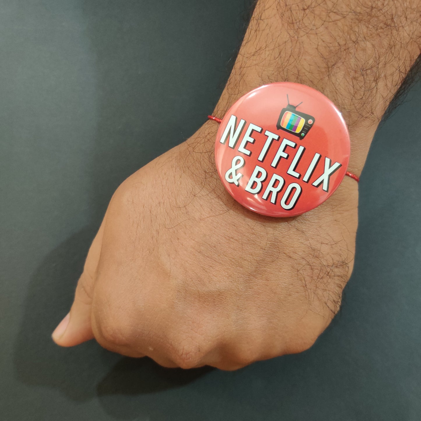 Indianvibez Netflix & Bro Metal Rakhi with Fridge Magnet - Kids Rakhi - Swadesiicart