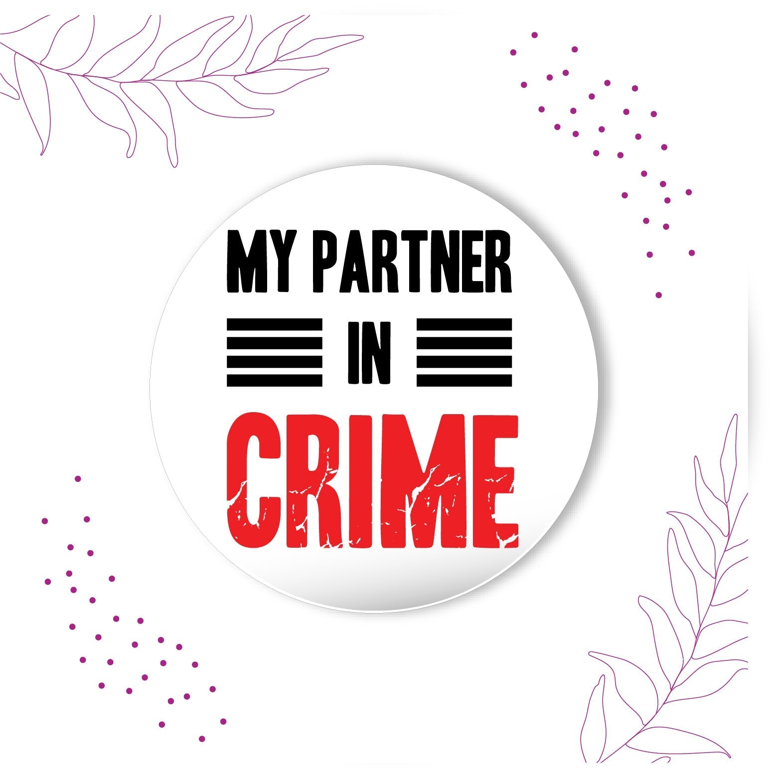 Indianvibez Partner in Crime Metal Rakhi with Fridge Magnet - Kids Rakhi - Swadesiicart