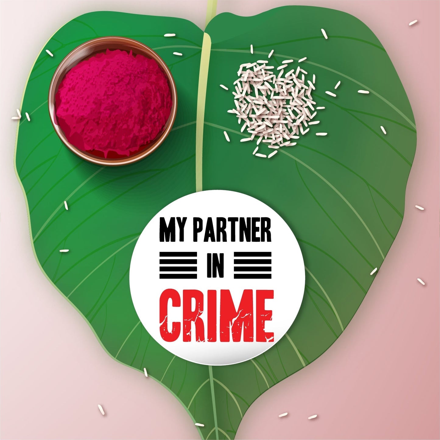 Indianvibez Partner in Crime Metal Rakhi with Fridge Magnet - Kids Rakhi - Swadesiicart