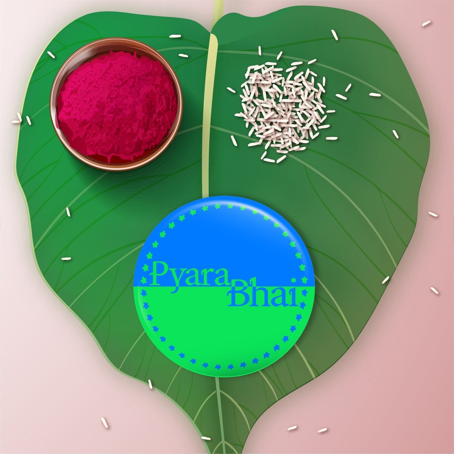 Indianvibez Pyara Bhai Metal Rakhi with Fridge Magnet - Kids Rakhi - Swadesiicart