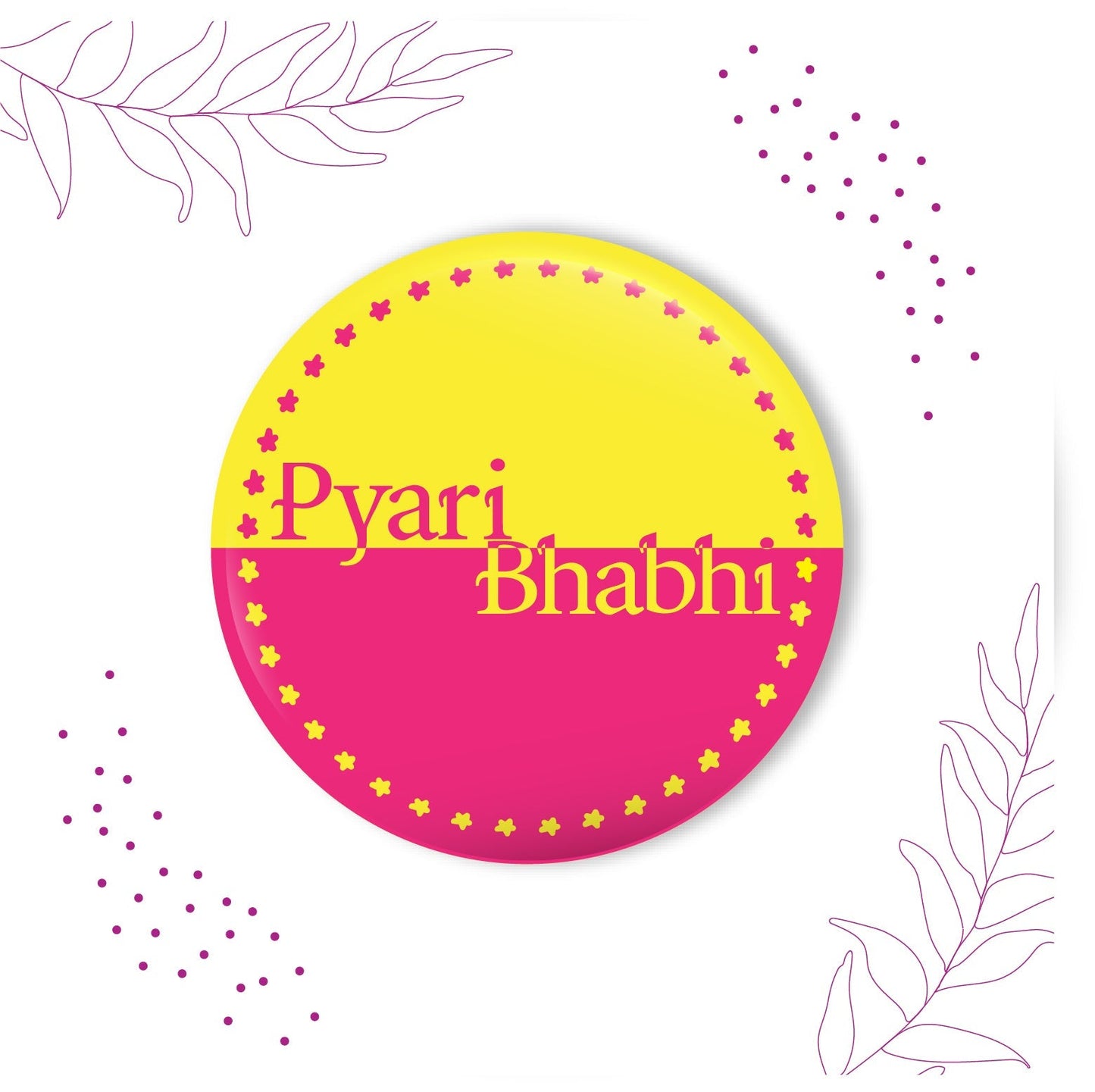Indianvibez Pyari Bhabhi Metal Rakhi/Lumba with Fridge Magnet - Kids Rakhi - Swadesiicart