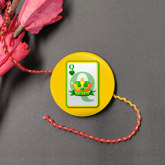 Indianvibez Queen Metal Rakhi/Lumba with Fridge Magnet - Kids Rakhi - Swadesiicart