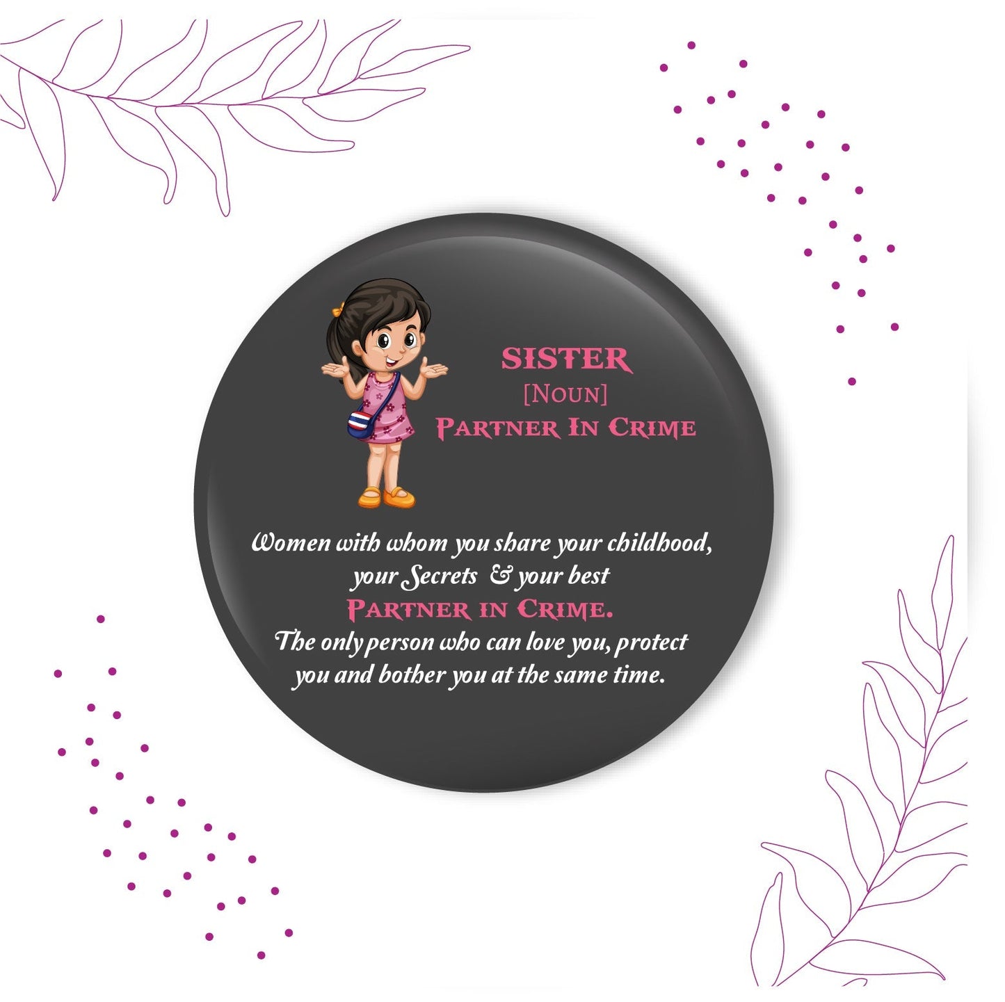 Indianvibez Sister Metal Rakhi/Lumba with Fridge Magnet - Kids Rakhi - Swadesiicart