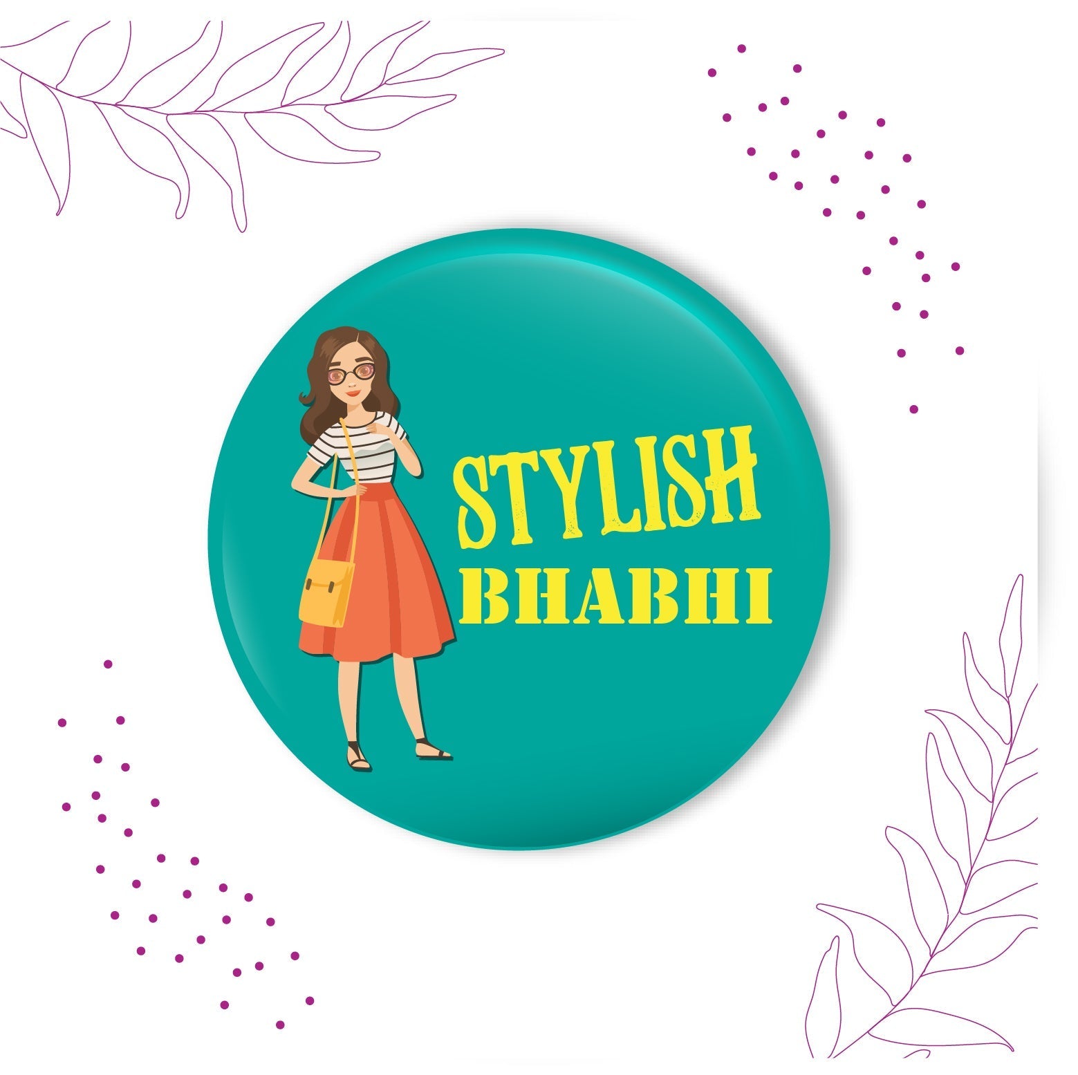 Indianvibez Stylish Bhabhi Metal Rakhi/Lumba with Fridge Magnet - Kids Rakhi - Swadesiicart