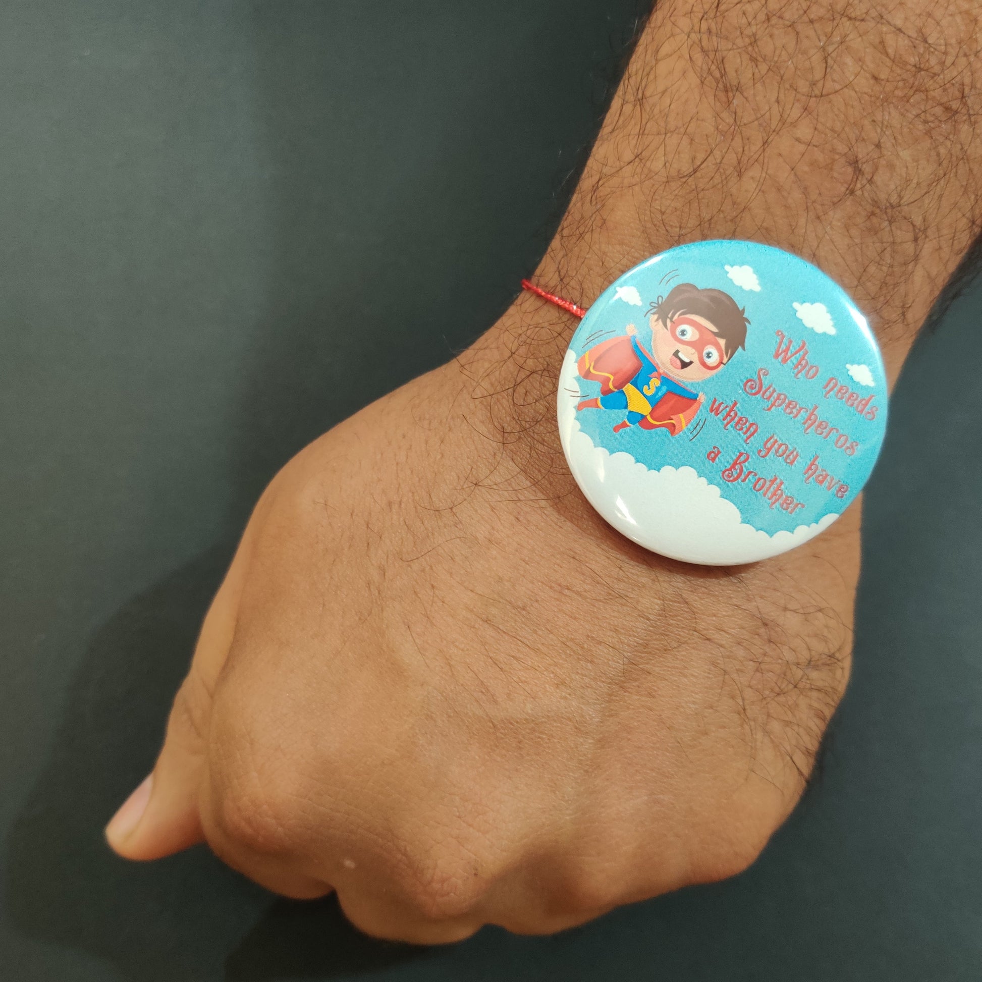 Indianvibez Superhero Metal Rakhi with Fridge Magnet - Kids Rakhi - Swadesiicart