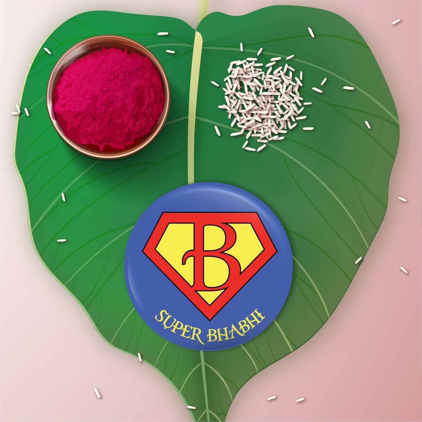 Indianvibez Super Bhabhi Metal Rakhi/Lumba with Fridge Magnet - Kids Rakhi - Swadesiicart