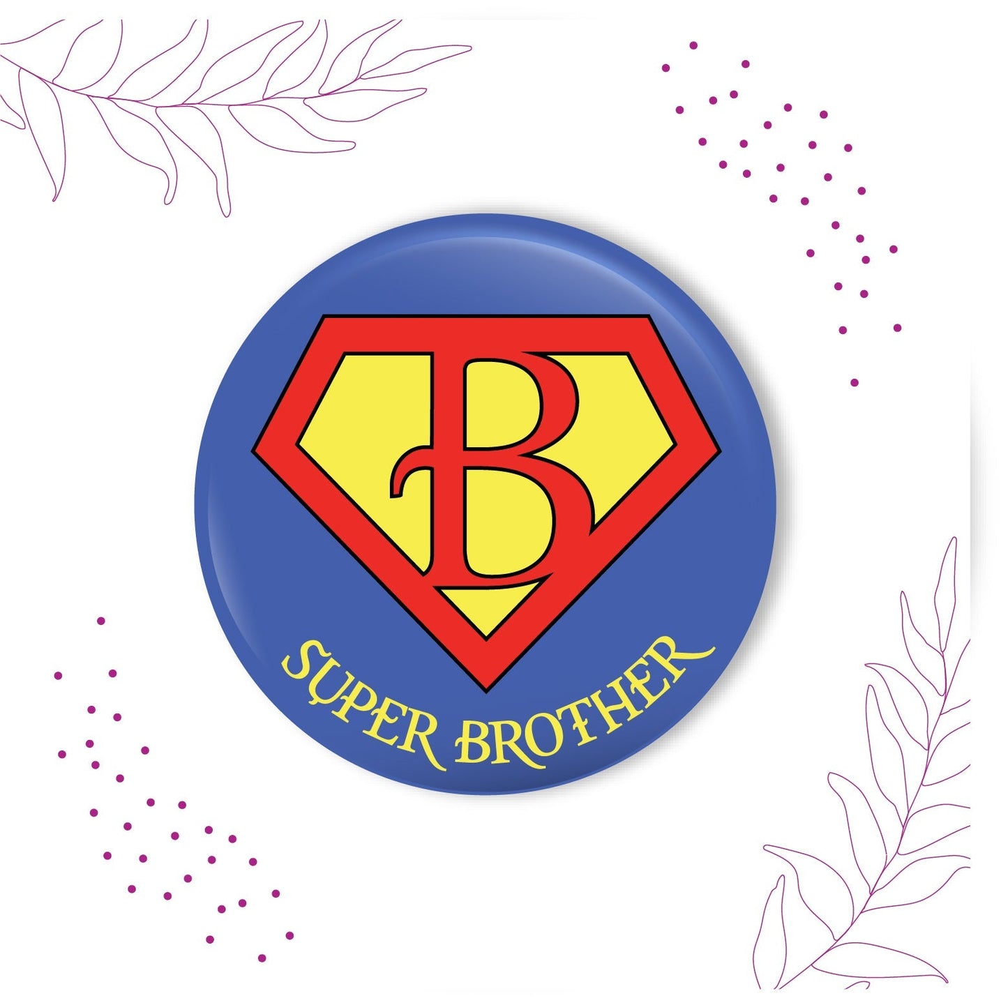 Indianvibez Super Brother Metal Rakhi with Fridge Magnet - Kids Rakhi - Swadesiicart