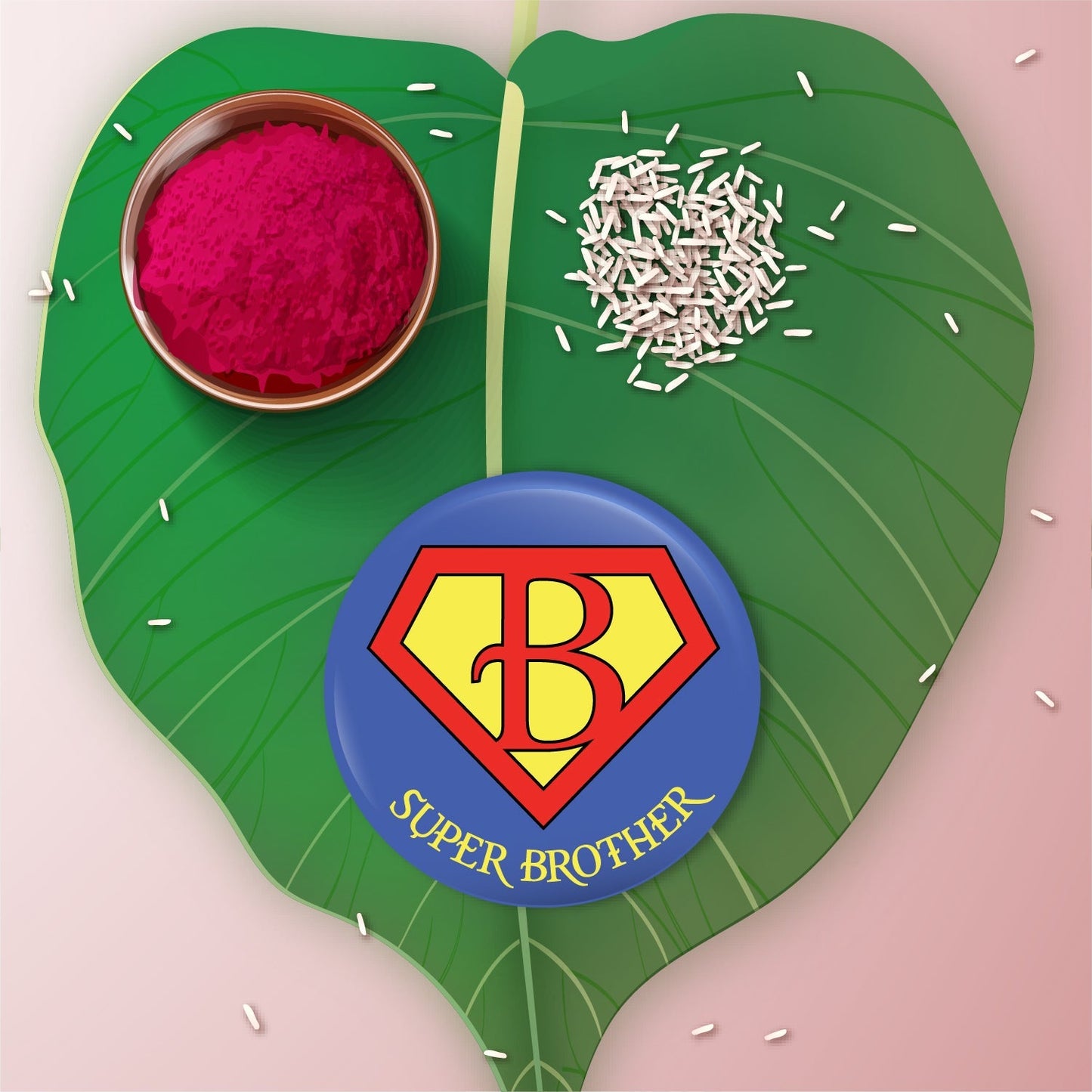 Indianvibez Super Brother Metal Rakhi with Fridge Magnet - Kids Rakhi - Swadesiicart
