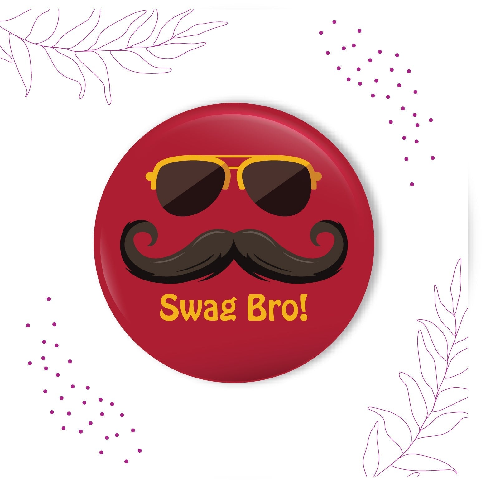 Indianvibez Swag Bro Metal Rakhi with Fridge Magnet - Kids Rakhi - Swadesiicart