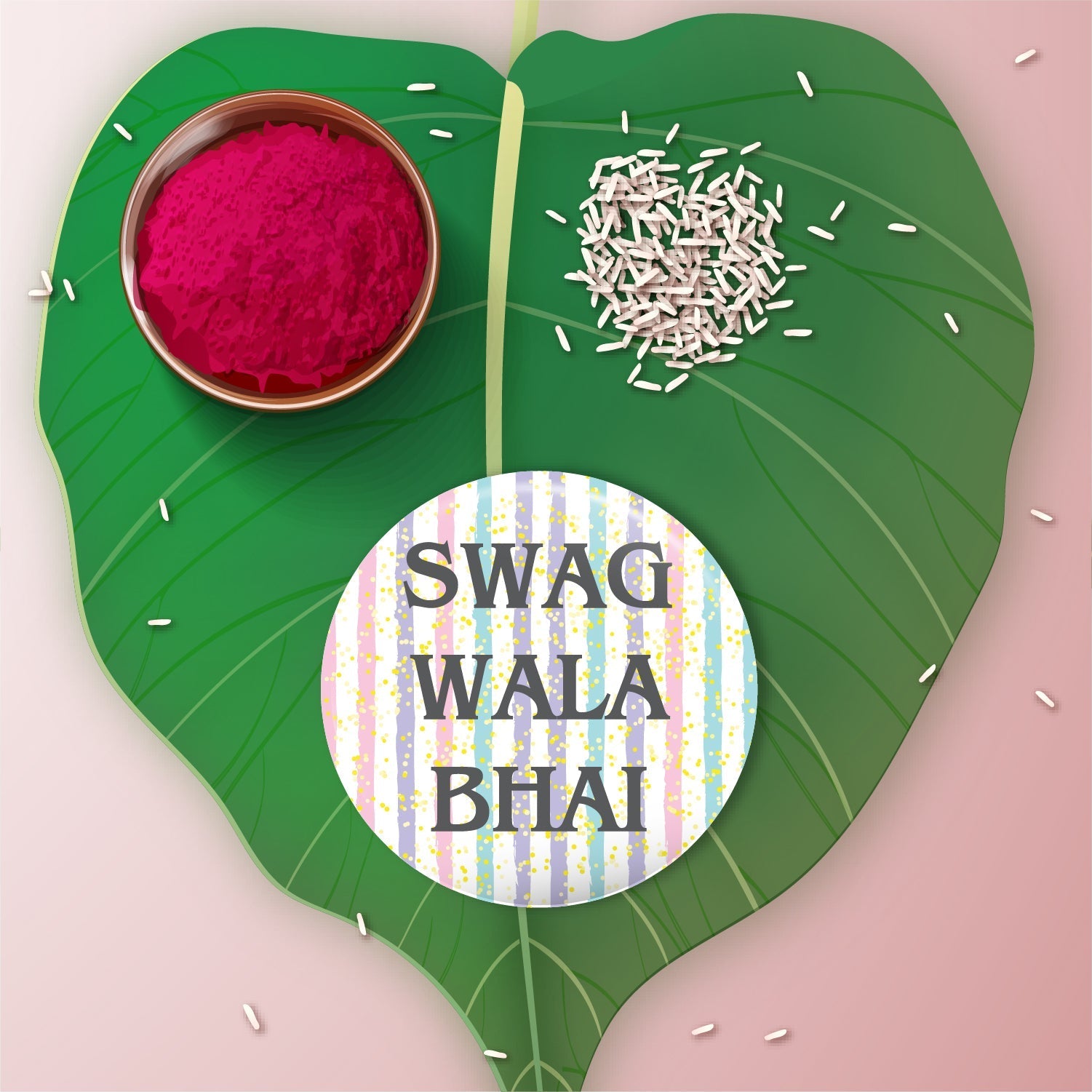Indianvibez Swag Wala Bhai Metal Rakhi with Fridge Magnet - Kids Rakhi - Swadesiicart