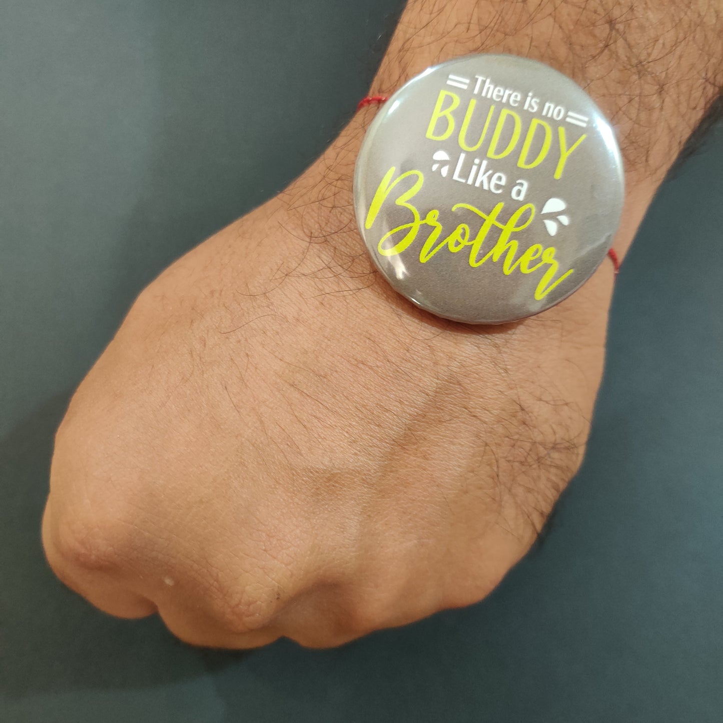 Indianvibez There is no Buddy Like Brother Metal Rakhi with Fridge Magnet - Kids Rakhi - Swadesiicart