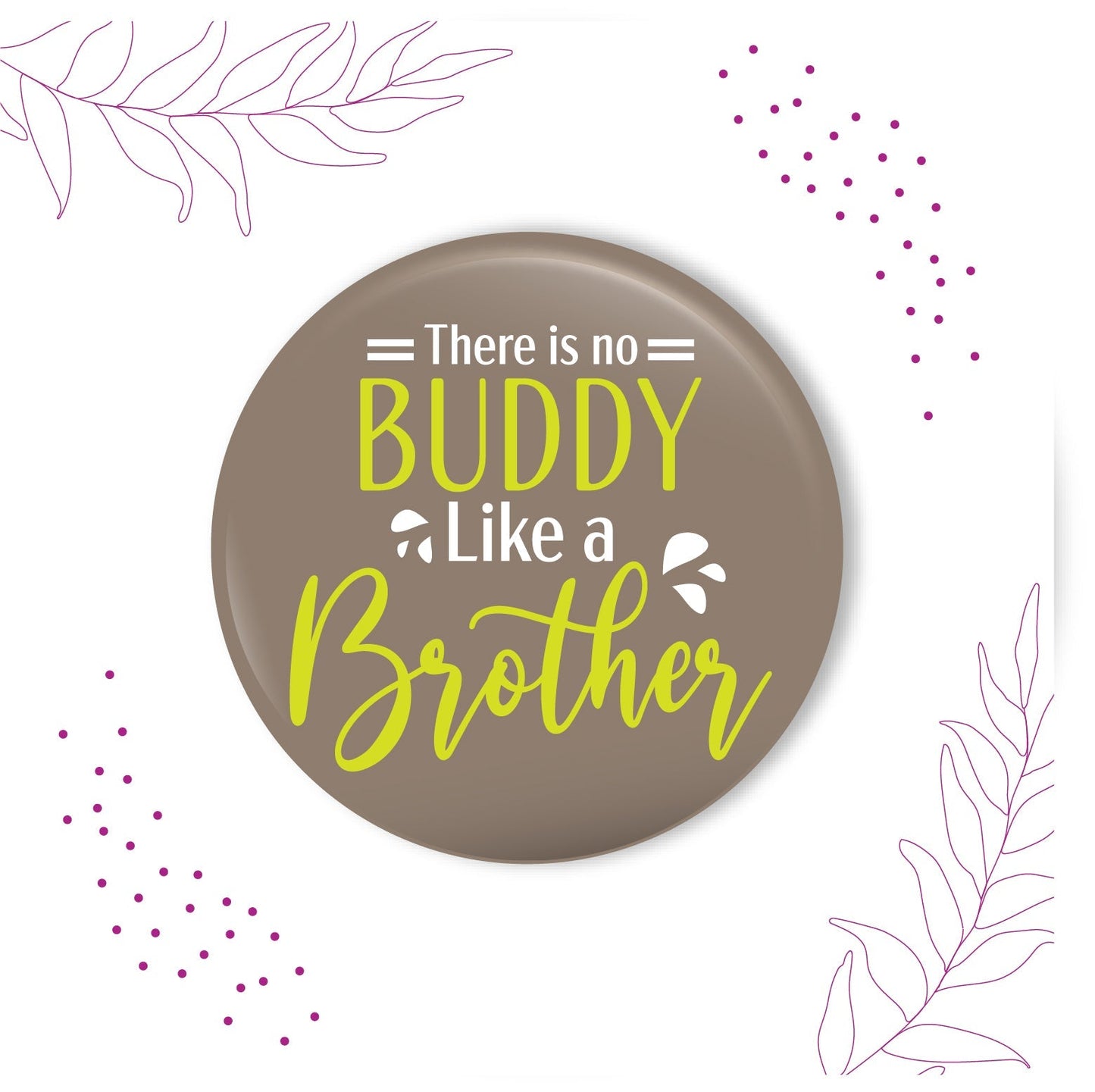 Indianvibez There is no Buddy Like Brother Metal Rakhi with Fridge Magnet - Kids Rakhi - Swadesiicart