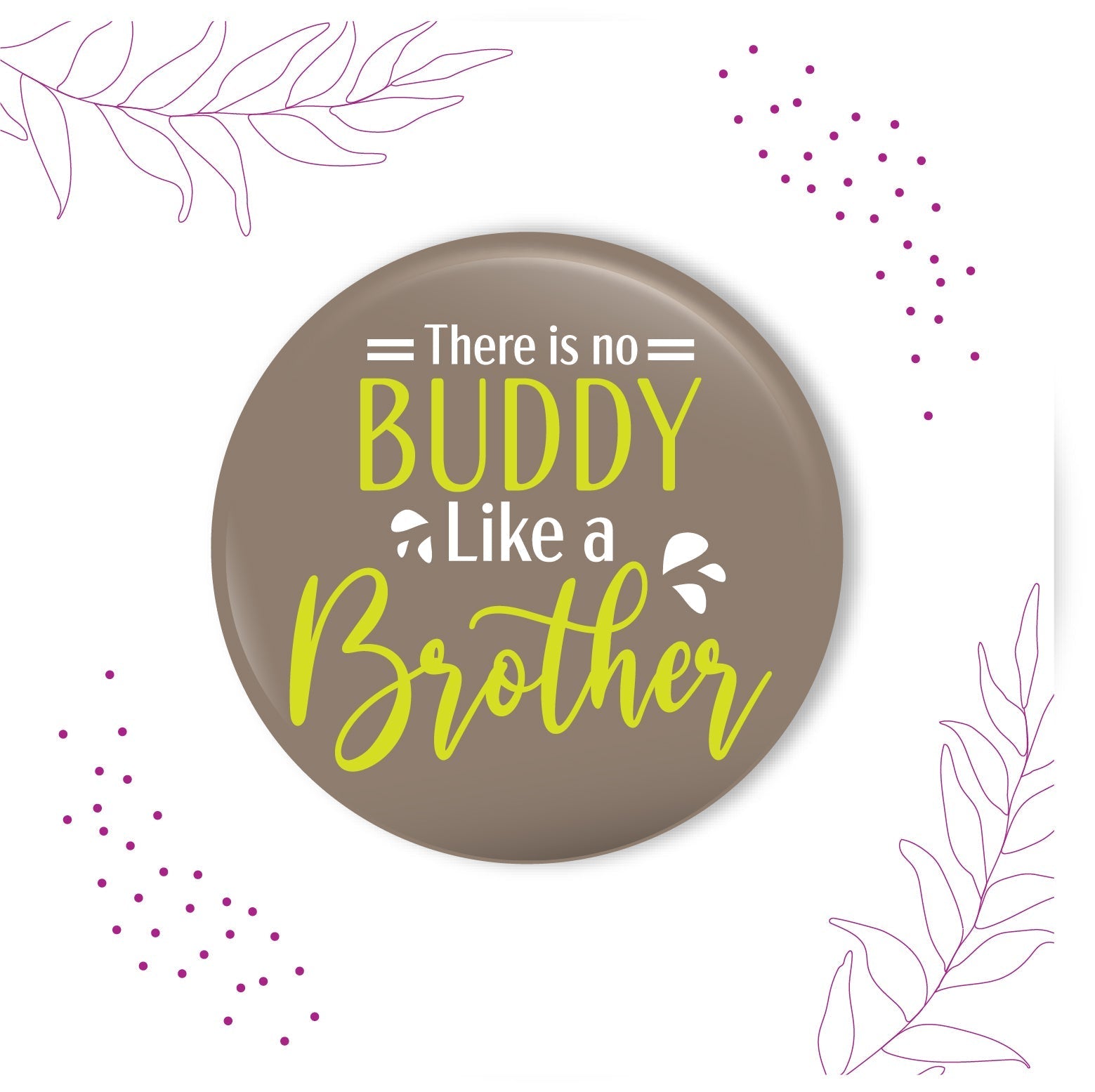 Indianvibez There is no Buddy Like Brother Metal Rakhi with Fridge Magnet - Kids Rakhi - Swadesiicart