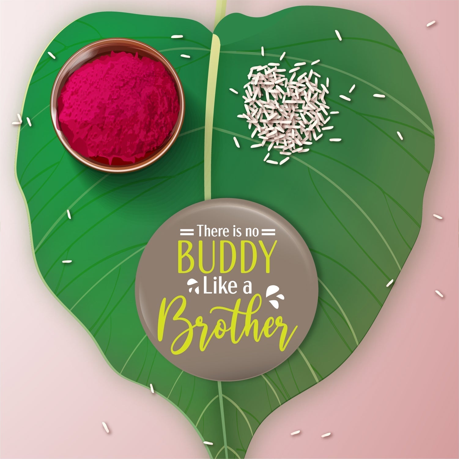 Indianvibez There is no Buddy Like Brother Metal Rakhi with Fridge Magnet - Kids Rakhi - Swadesiicart