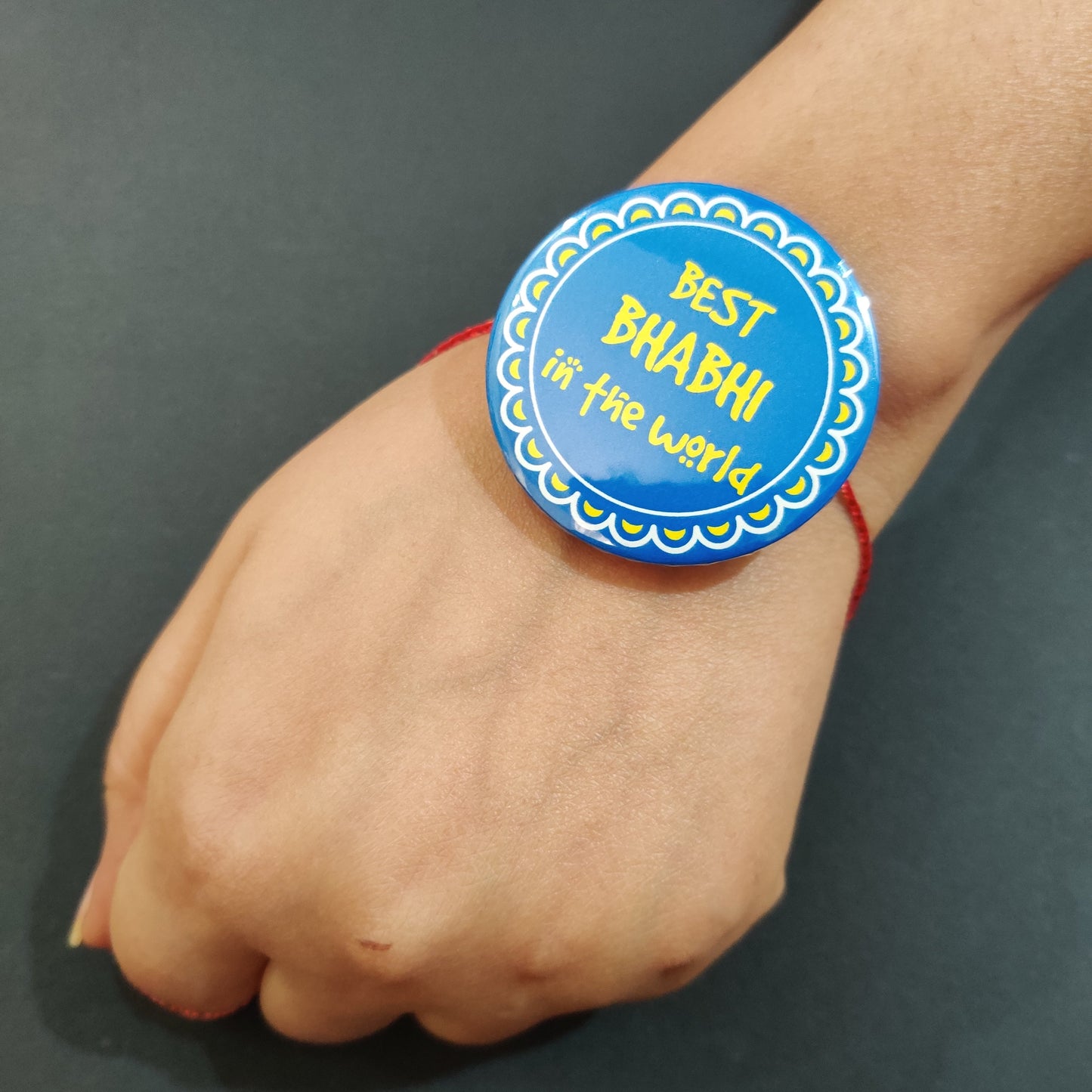 Indianvibez Super Bhaiya Wooden Rakhi, Superman Rakhi for Brother - Kids Rakhi - Swadesiicart
