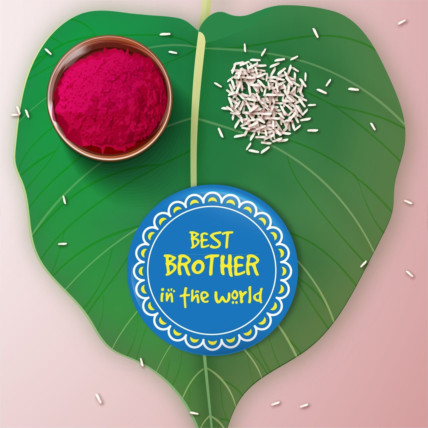 Indianvibez World Best Brother Metal Rakhi with Fridge Magnet - Kids Rakhi - Swadesiicart