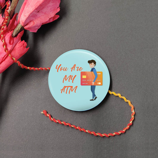 Indianvibez You are my ATM Metal Rakhi with Fridge Magnet - Kids Rakhi - Swadesiicart