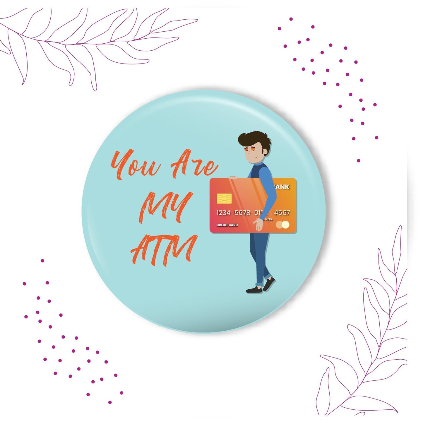 Indianvibez You are my ATM Metal Rakhi with Fridge Magnet - Kids Rakhi - Swadesiicart