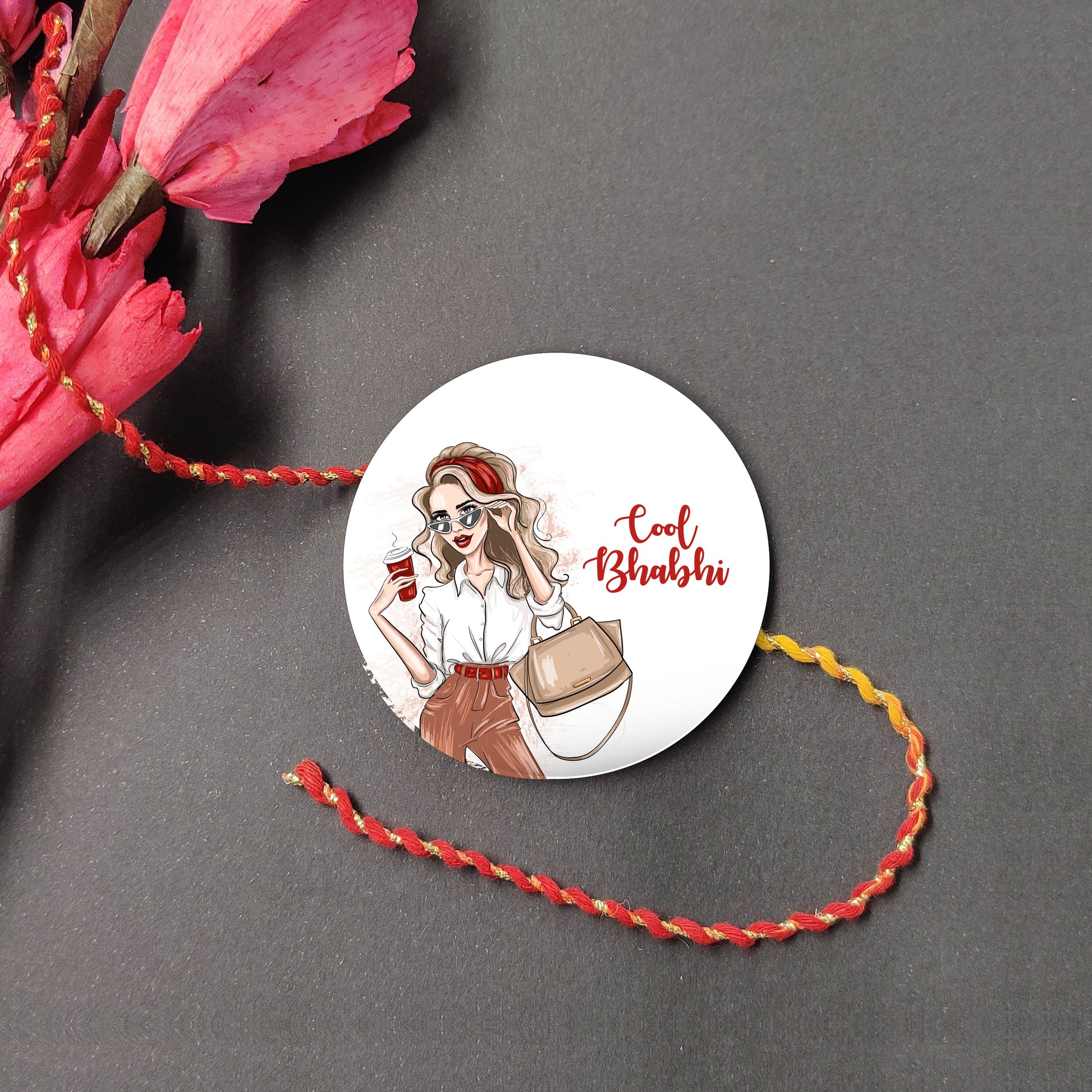 Indianvibez Cool Bhabhi Metal Rakhi/Lumba with Fridge Magnet - Kids Rakhi - Swadesiicart