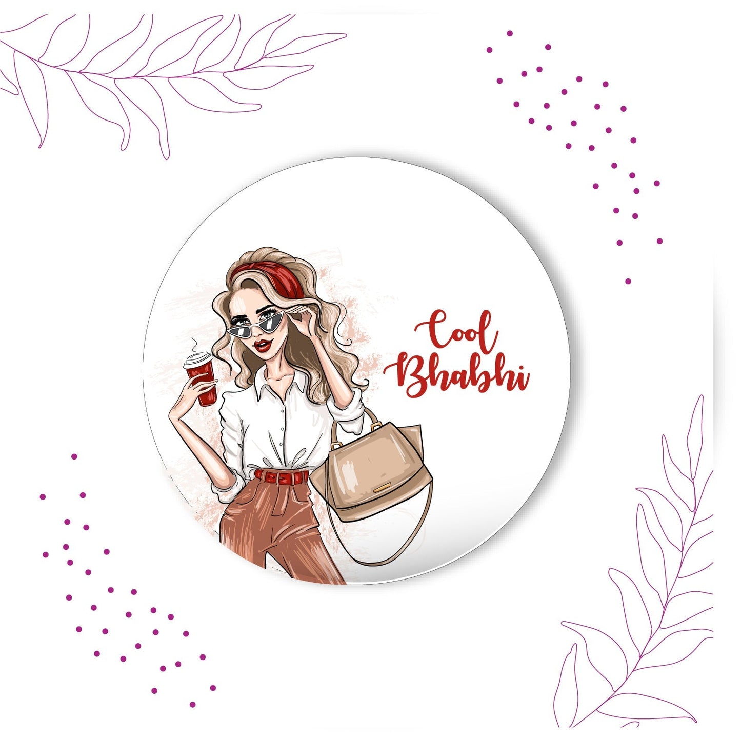 Indianvibez Cool Bhabhi Metal Rakhi/Lumba with Fridge Magnet - Kids Rakhi - Swadesiicart