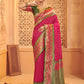Anaita Rani Pink Silk Saree With Blouse Piece