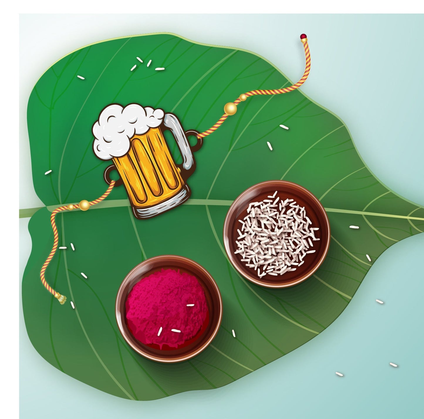 Indianvibez Wooden Beer Rakhi |Food Rakhi for Brother with Swag - Kids Rakhi - Swadesiicart