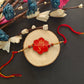 Indianvibez Lord Ganesha Wooden Rakhi, God Religious Spiritual Rakhi - Kids Rakhi - Swadesiicart
