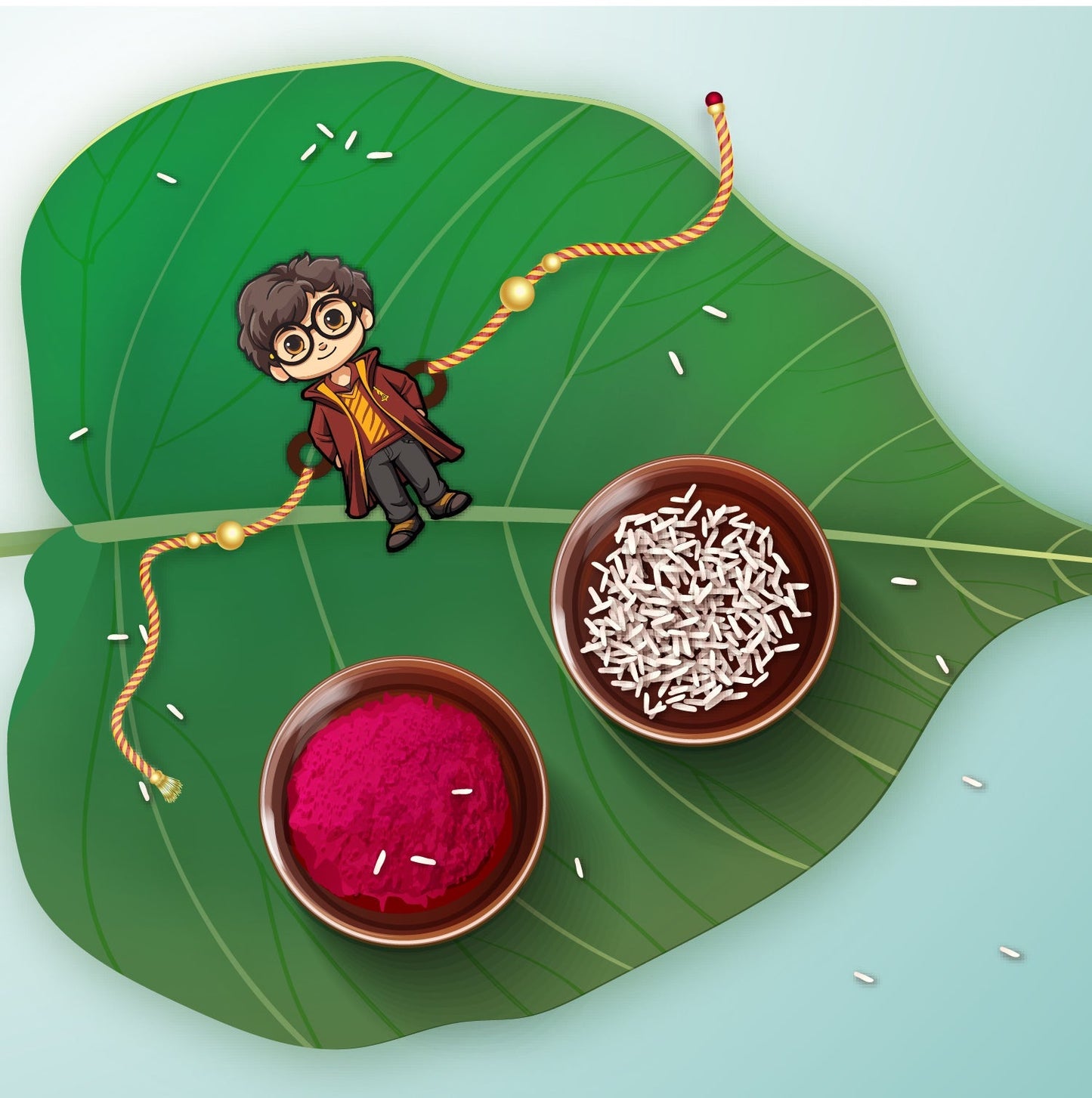 Indianvibez Harry Potter Wooden Rakhi, Character Rakhi for Brother - Kids Rakhi - Swadesiicart