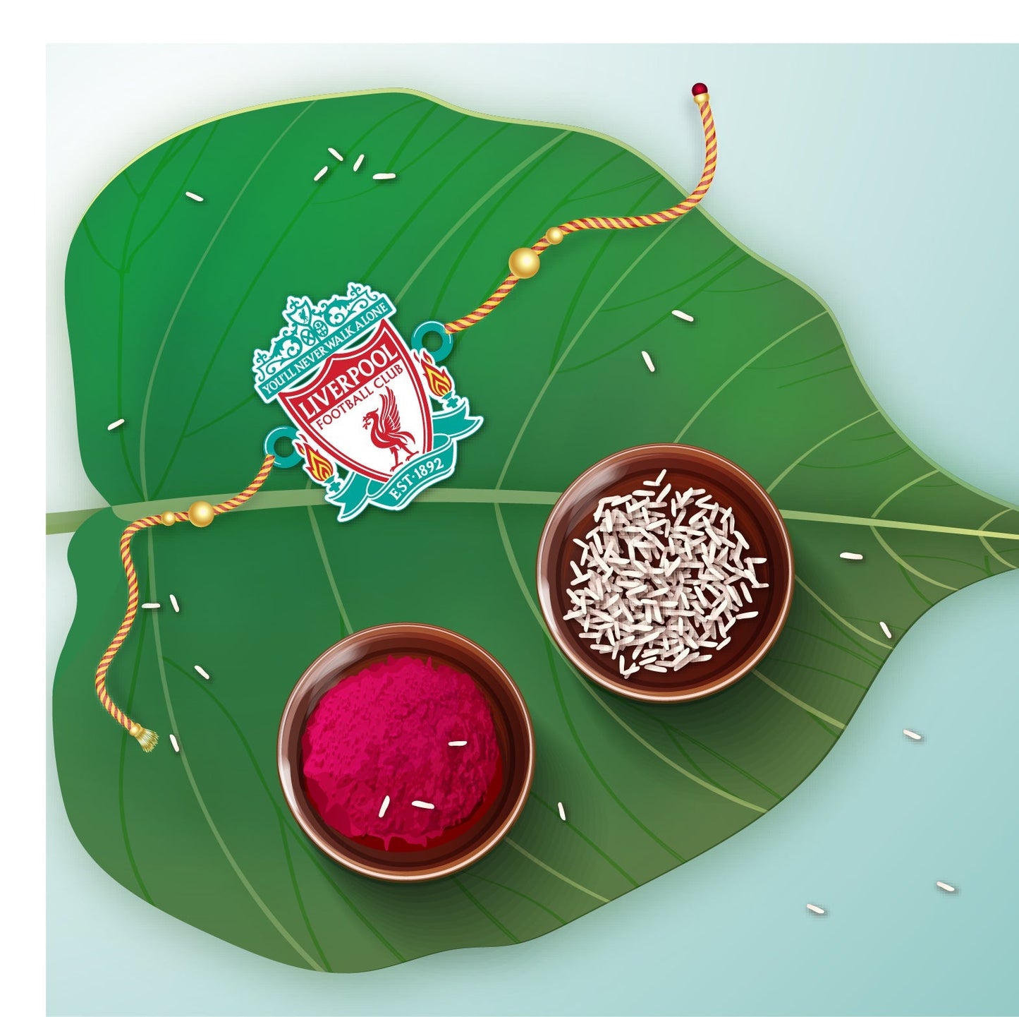 Indianvibez Liverpool Wooden Rakhi, Football Rakhi for Brother - Kids Rakhi - Swadesiicart