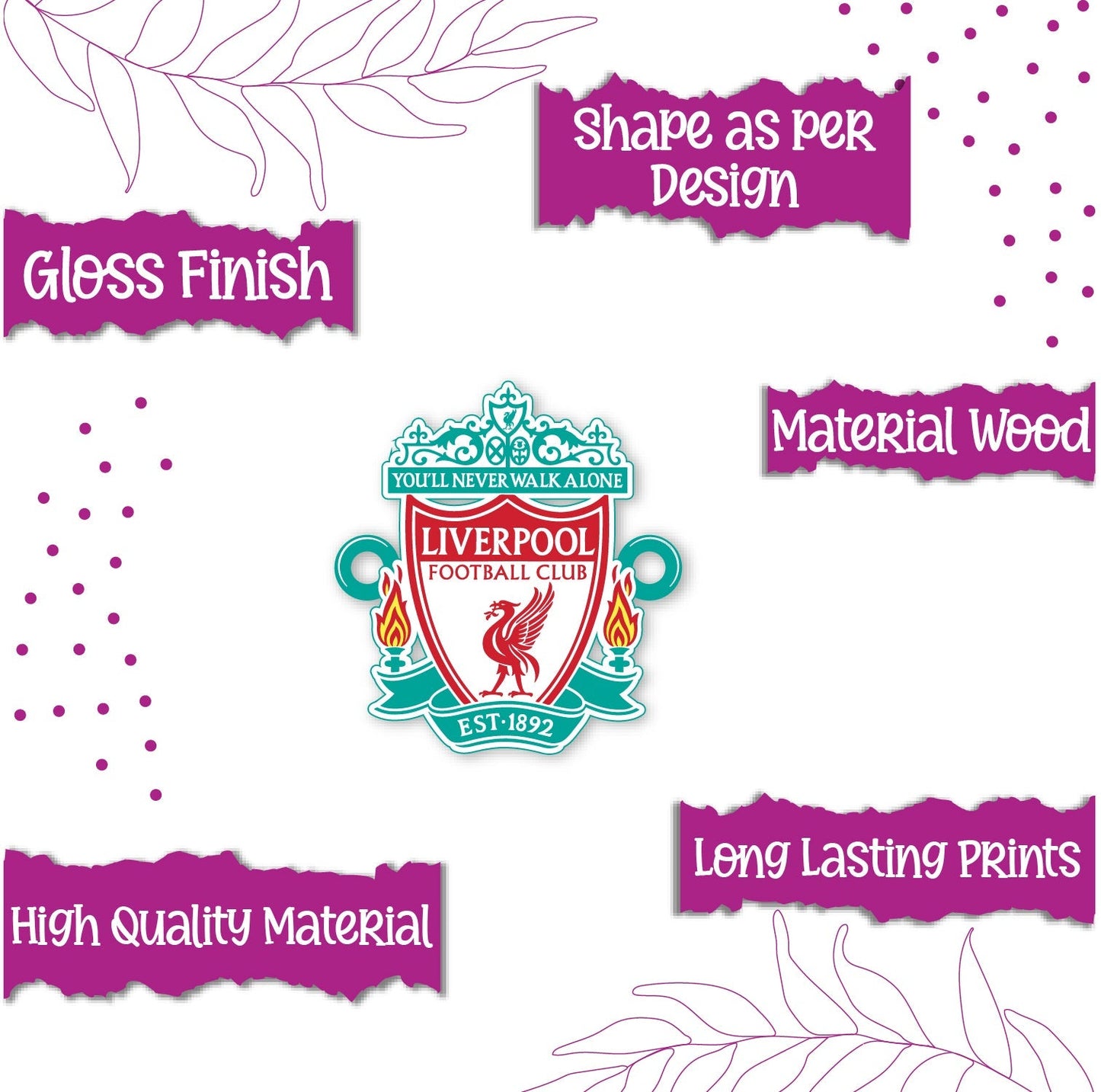 Indianvibez Liverpool Wooden Rakhi, Football Rakhi for Brother - Kids Rakhi - Swadesiicart