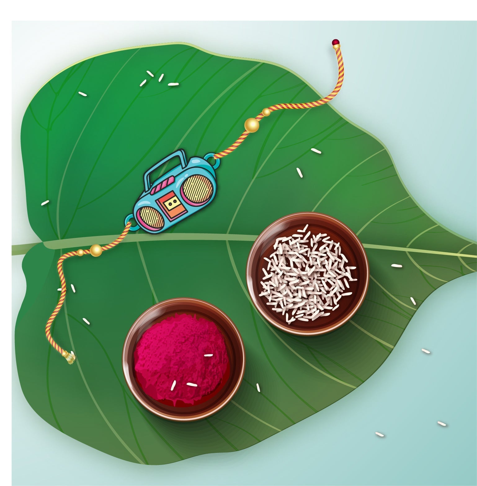 Indianvibez Radio Wooden Rakhi, Quirky Retro Rakhi for Brother - Kids Rakhi - Swadesiicart