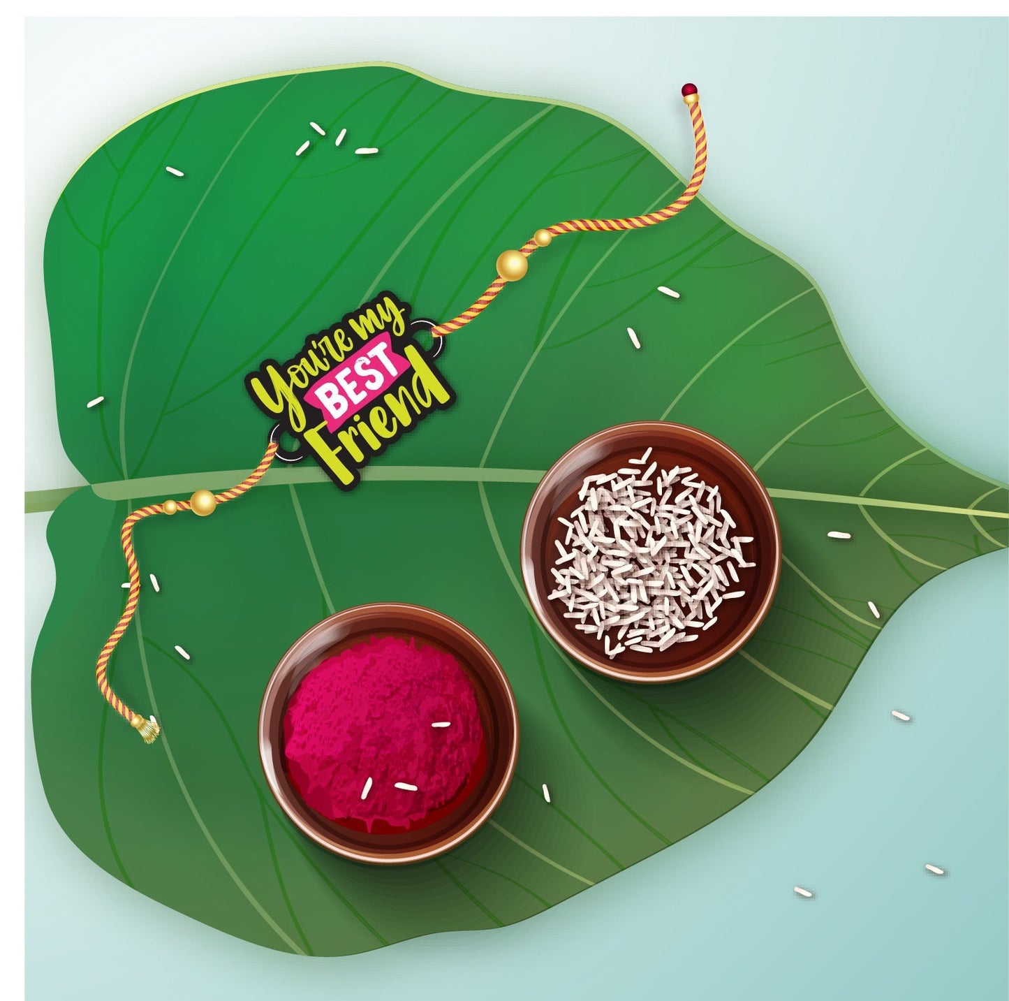 Indianvibez You are my best Friend Wooden Rakhi, Rakhi for Brother India - Kids Rakhi - Swadesiicart