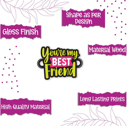 Indianvibez You are my best Friend Wooden Rakhi, Rakhi for Brother India - Kids Rakhi - Swadesiicart