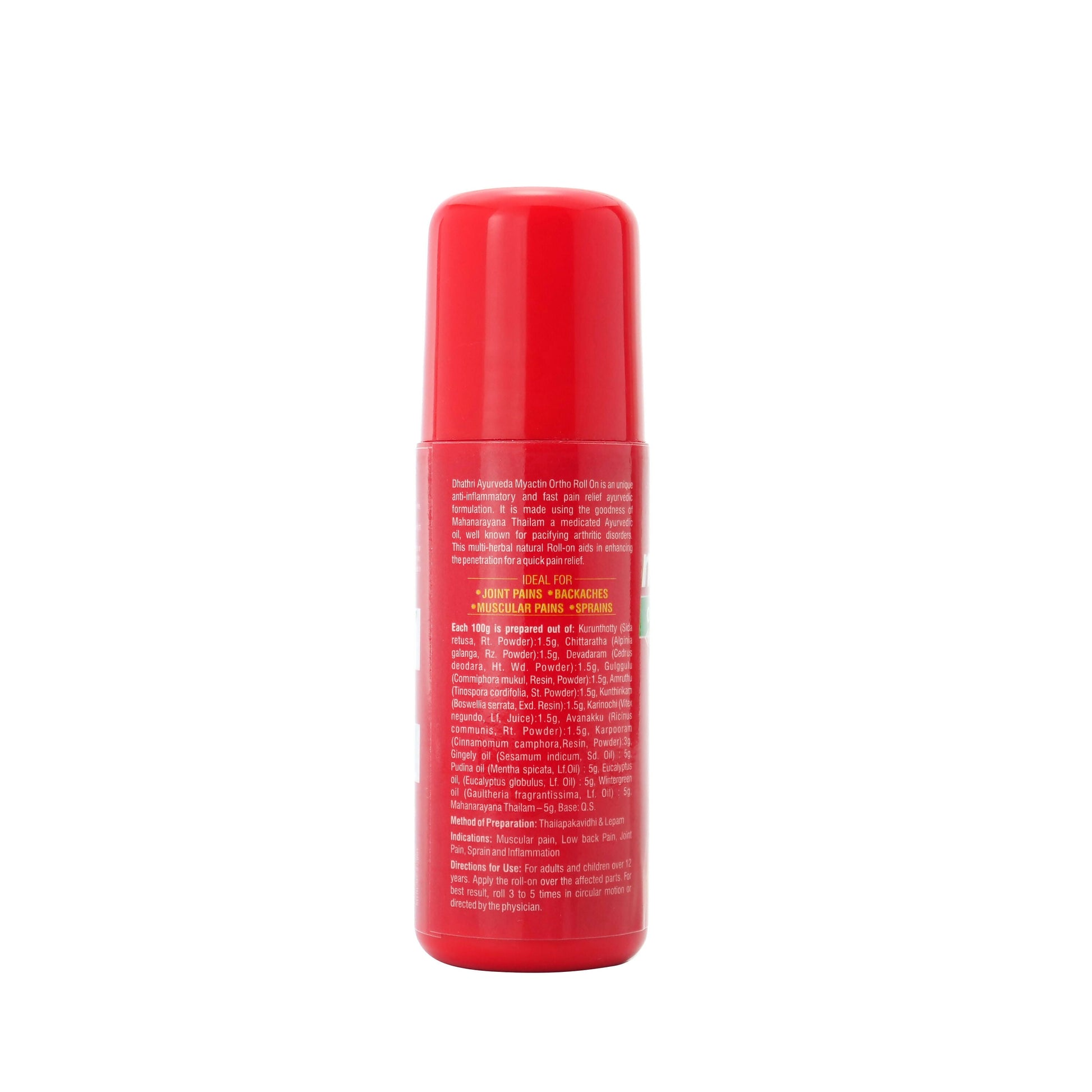 Dhathri Ayurveda Myactin Ortho Roll On For Pain Relief - Swadesiicart