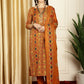 Jyoti Fashion Women's Mustard Pashmina Floral Digital Printed Kurta with Trouser & Dupatta | Swadesiicart