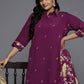 Ahalyaa Women's Traditional wear Co-ords - Purple - Swadesiicart
