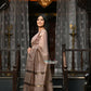 Very Much Indian VMI Exclusive Designer! Handloom Cotton Silk Saree With Sleek Golden Border - Warm Taupe | Swadesiicart