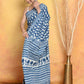 Very Much Indian Handblock Printed Cotton Saree With Natural Dyes - Blue | Swadesiicart