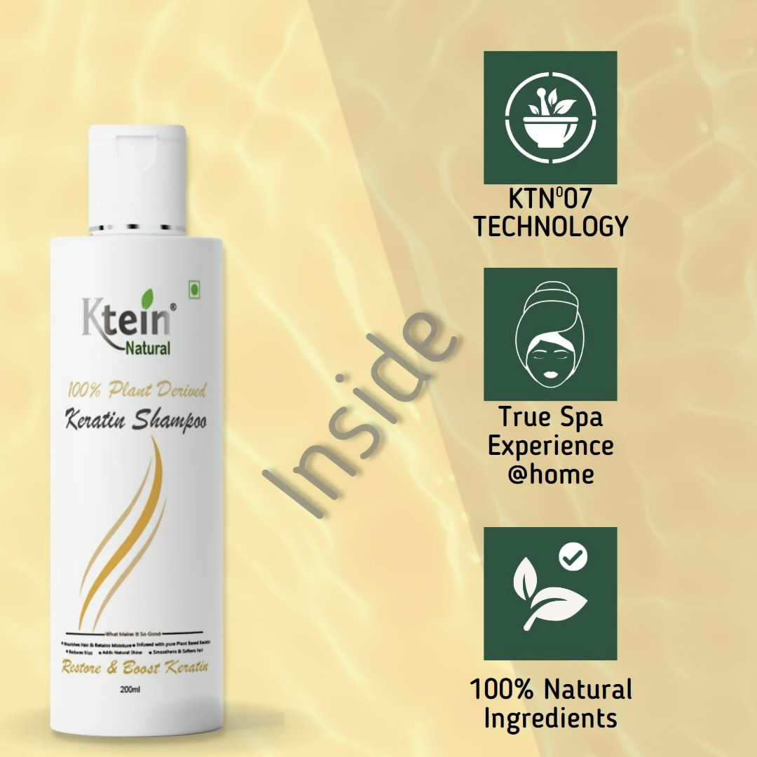 Ktein Natural Plant Derived Keratin Shampoo - Swadesiicart
