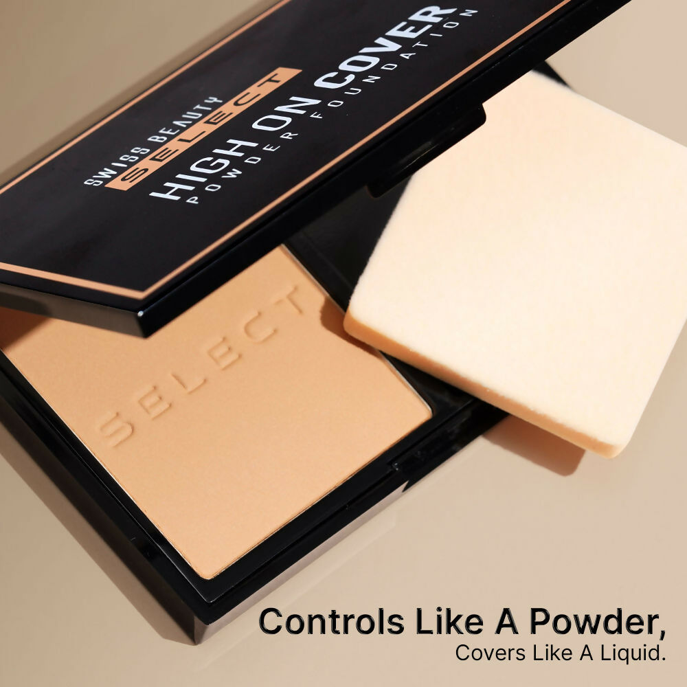 Swiss Beauty Select High On Cover Powder Foundation - 1 True Porcelain | Swadesiicart