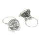 NVR Women's Silver Toned Dome Shaped Jhumkas Earrings | Swadesiicart