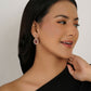 Long kundan earring (Red) - Ruby Raang - Swadesiicart