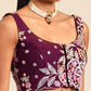 House of Panchhi Burgundy Georgette Sequins and thread embroidery Lehenga choli & Dupatta | Swadesiicart