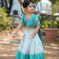 Jyoti Fashion Classy Sky Blue Heavy Chenille Sequins Embroidered Kids Lehenga Choli Set | Swadesiicart