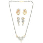 AanyaCentric Gold-Polished Mangalsutra with Pendant, 2 Pair Earrings