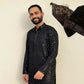 Black Mirror Work Kurta by Hilo Design